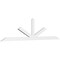 Ekena Millwork Saratoga Architectural Grade PVC Gable Bracket, 108"W x 27"H x 2"D x 4"F, 6/12 Pitch GBP108X27X0204SAR00 - alternate 1